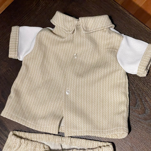 Vintage Mini Togs Matching Outfit Embroidered Collar Button Shirt Elastic Pant - Picture 14 of 16